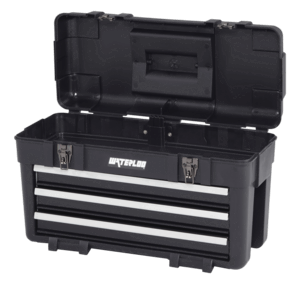 3-Drawer Plastic/Metal Portable Chest