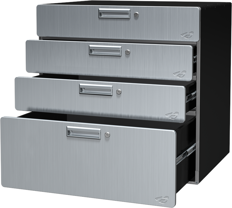 30 inch solo quadro storage drawer stainless steel cabinet