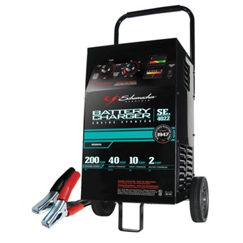 All Purpose 200/100/40/10/2 Amp Manual Wheel Starter/Charger with Tester