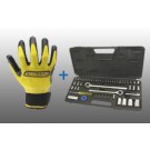 52 Pc Socket set & a Set of Work Gloves